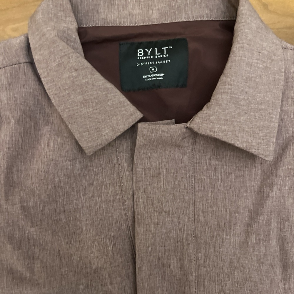 Bylt District Jacket Performance Maroon NWT Waterproof Mens Medium Snap Button
